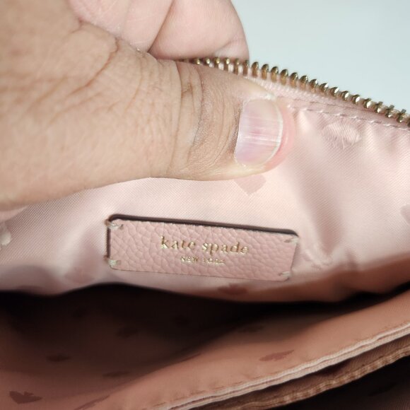 Kate Spade Jackson Leather Triple Gusset Dusk Buds Pink Floral Crossbody - Picture 13 of 13